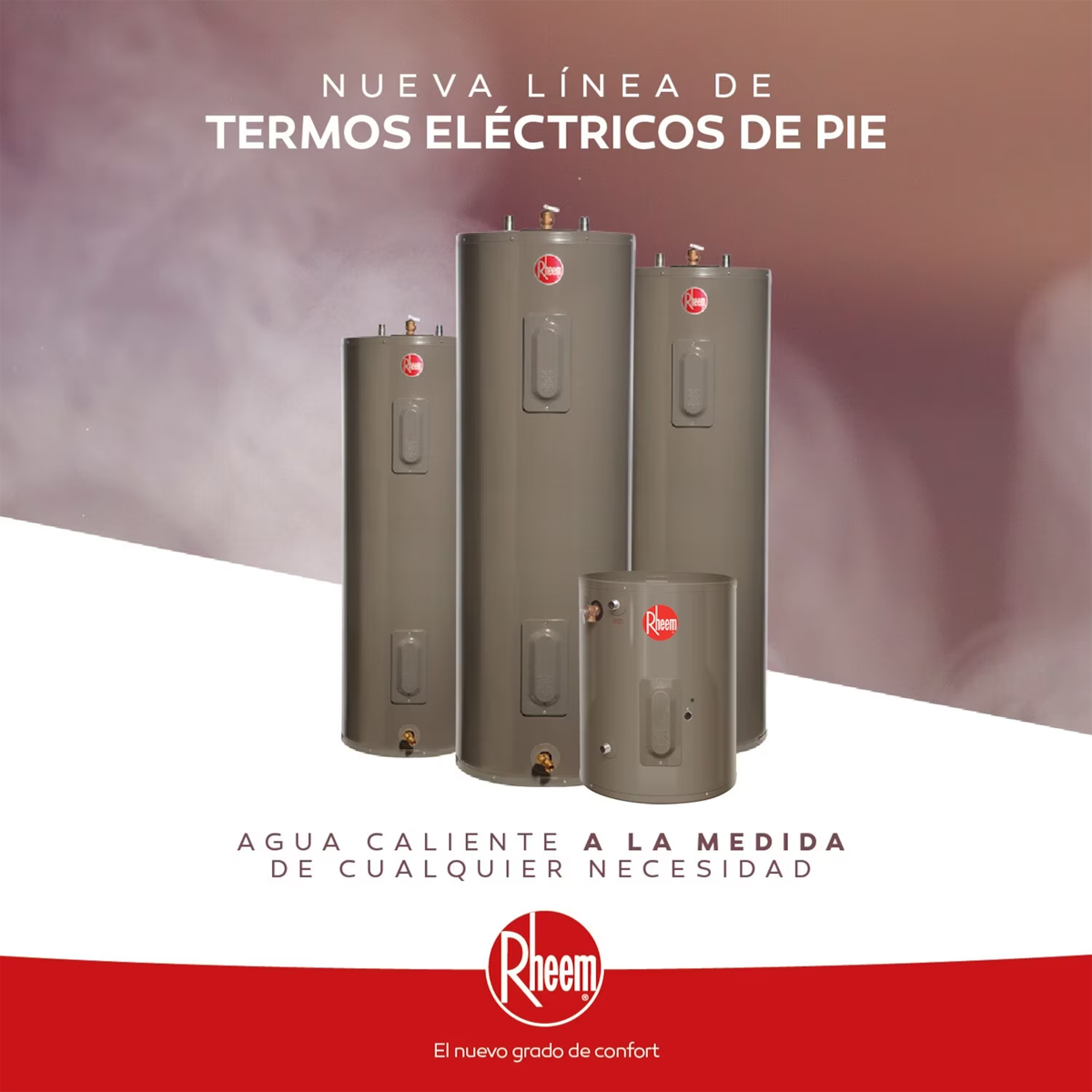 Termo eléctrico de piso 114 litros 220V Rheem