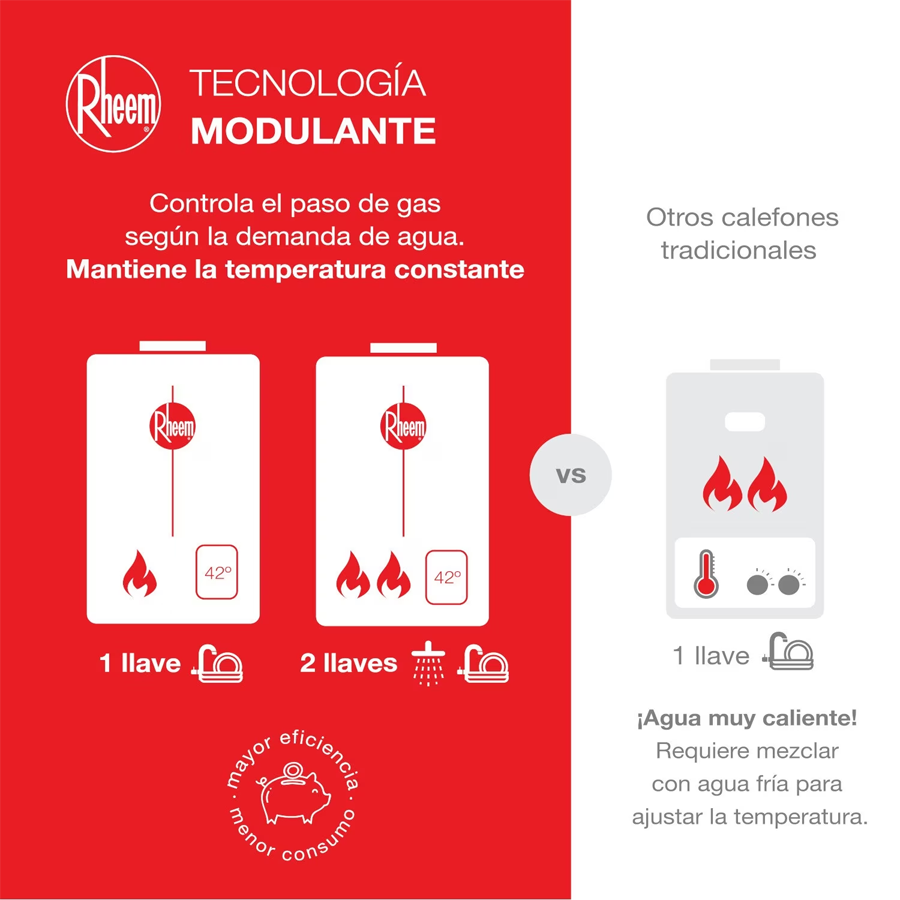 Calefont Gas licuado 18 litros Tiro Forzado