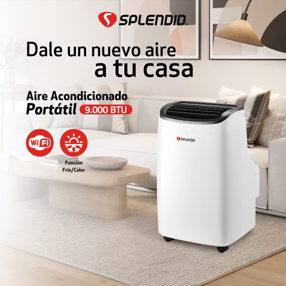 Aire acondicionado portátil 9000 BTU Frío/Calor WiFi Splendid