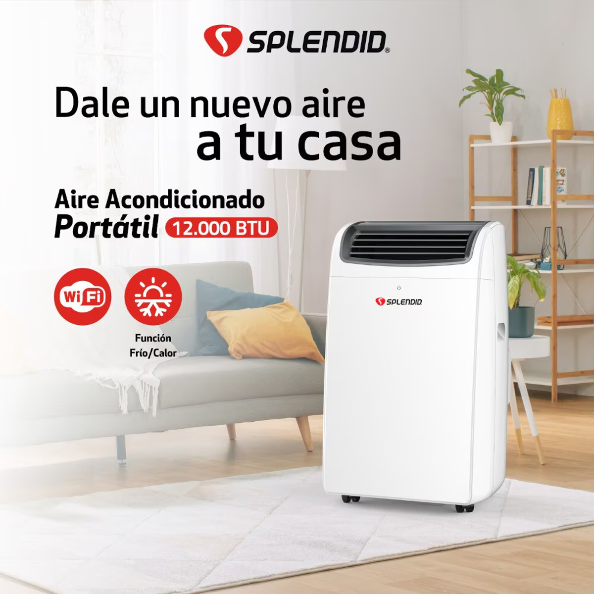 Aire acondicionado portátil 12000 BTU Frío/Calor WiFi Splendid