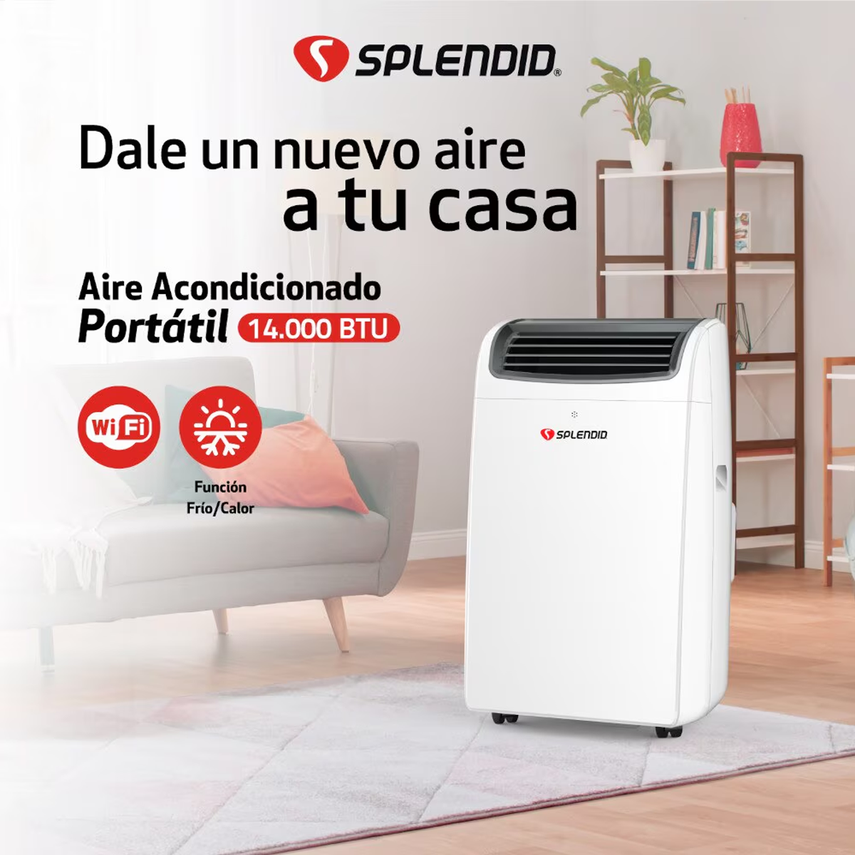 Aire acondicionado portátil 14000 BTU Frío/Calor WiFi Splendid